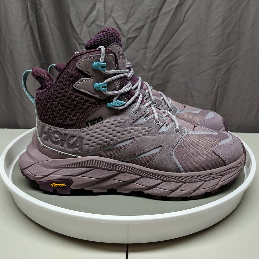 HOKA One One Anacapa Mid GTX Gore-Tex Vibram Purple Trail Hiking Shoes Boots